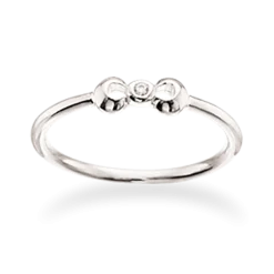 SCROUPLES RING PIGE SØLV MED ZIRKONIA - 726082