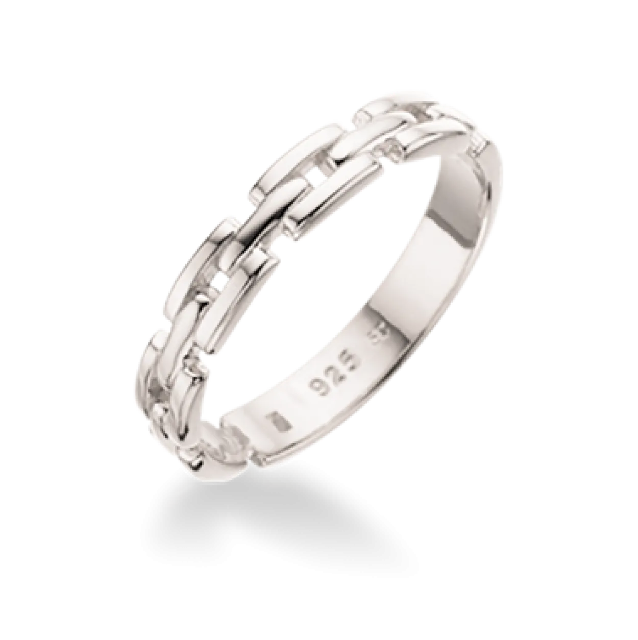 SCROUPLES RING SØLV MURSTENSMØNSTER - 726172