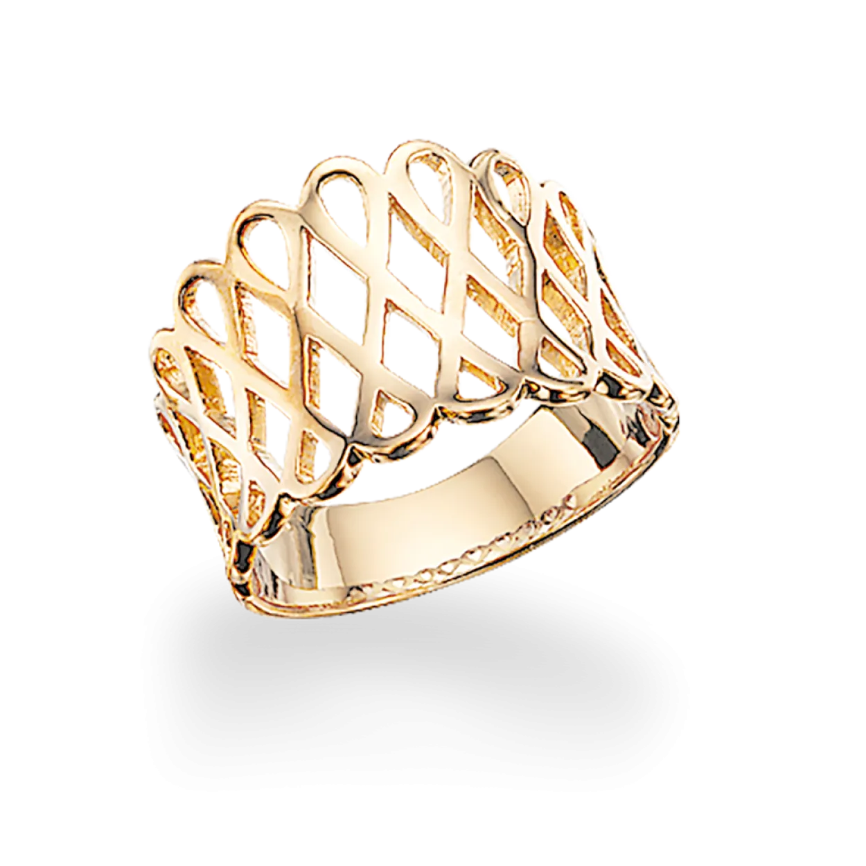 SCROUPLES SØLV FORGYLDT RING - 719762