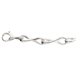 SCROUPLES SØLV HALSKÆDE COLLIER LEDDELT 42CM - 37952,42