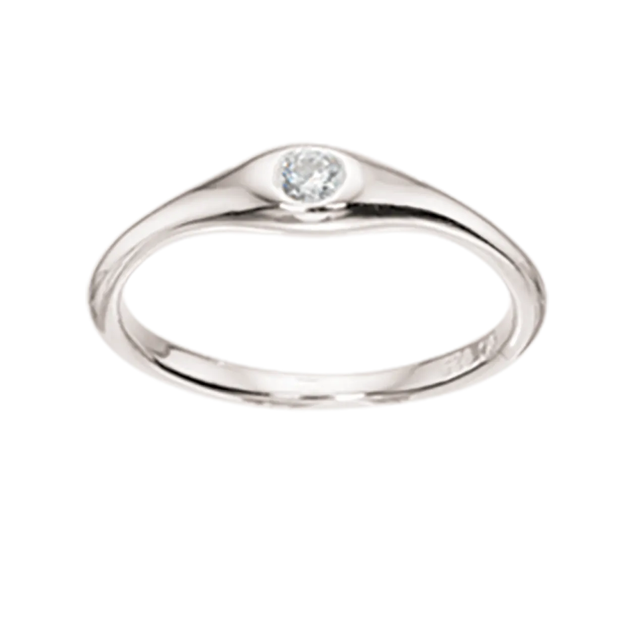 SCROUPLES SØLV PIGE RING MED SYNTETISK ZIRKON - 726892