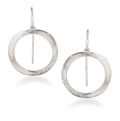 SCROUPLES SØLV ØRERINGE OVAL MED ZIRKONIA - 155102