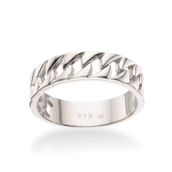 SCROUPLES SØLV RING PANSER MØNSTER - 726212