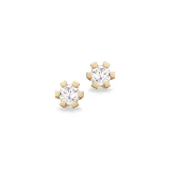 SCROUPLES VIDA ØRERINGE 8 KARAT GULD MED BRILLANT 0,15 CARAT - 1813,15
