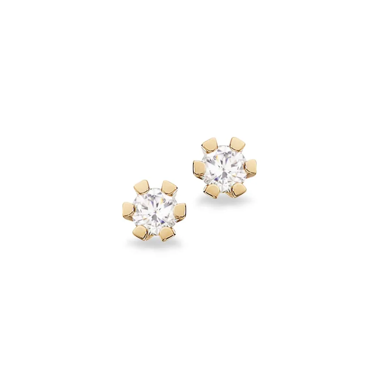 SCROUPLES VIDA ØRERINGE 8 KARAT GULD MED BRILLANT 0,15 CARAT - 1813,15