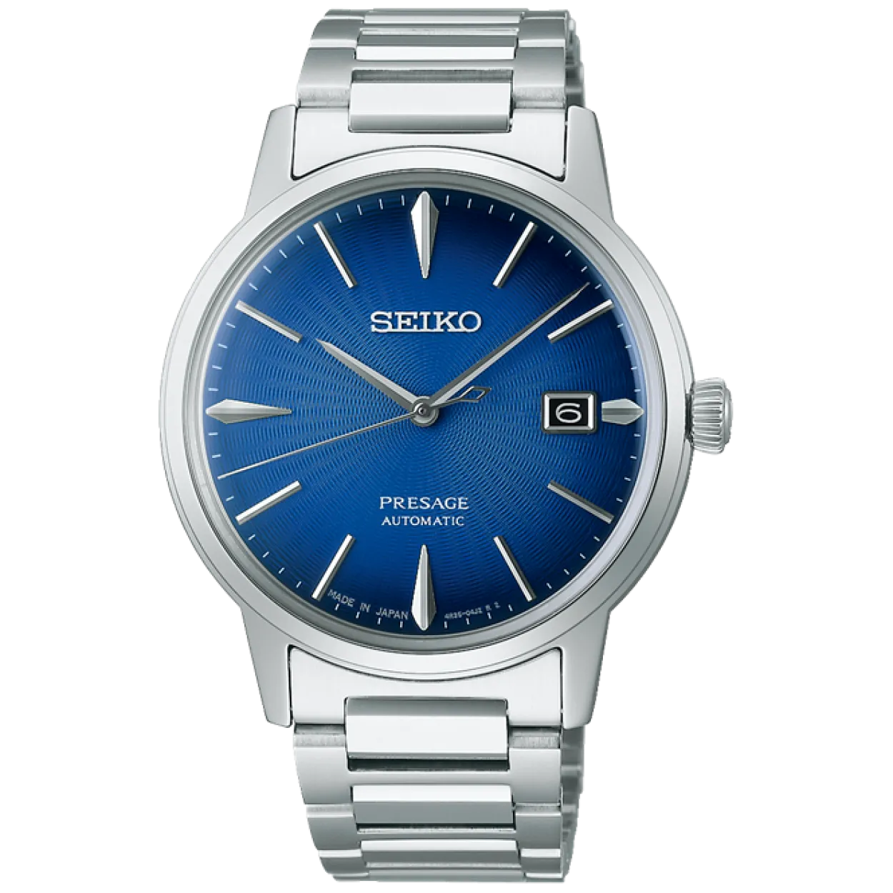SEIKO PRESAGE AUTOMATIK BLÅ SKIVE MED LÆNKE - SRPJ13J1
