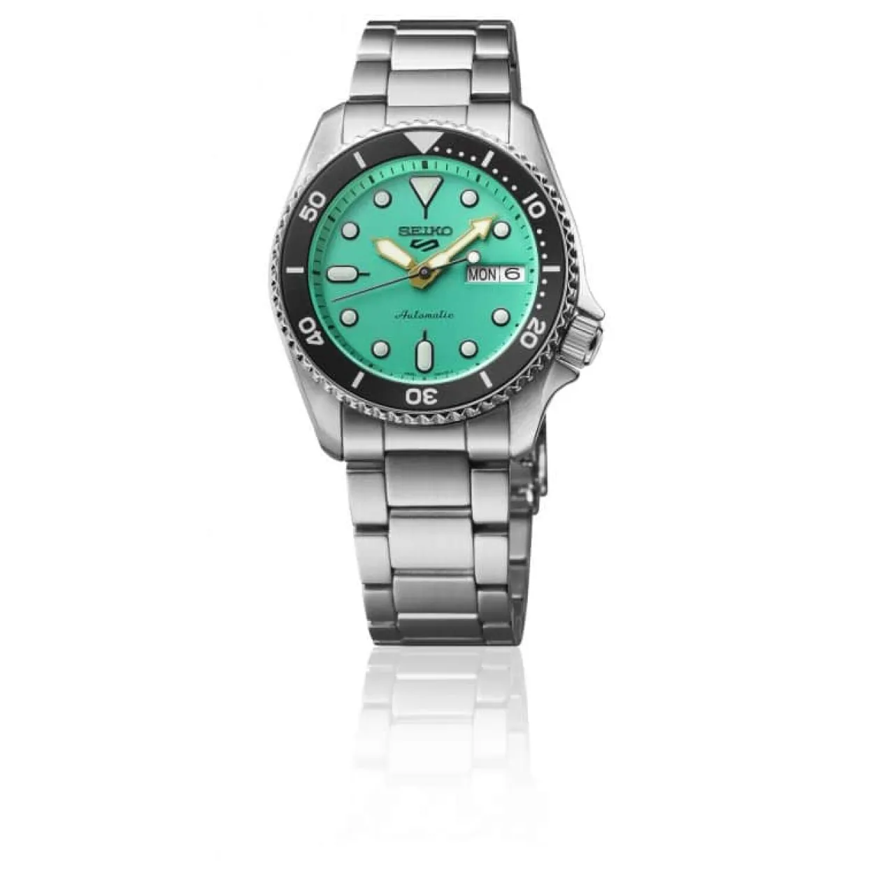 SEIKO 5 SPORT AUTOMATIK MED GRØN SKIVE - SRPK33K1