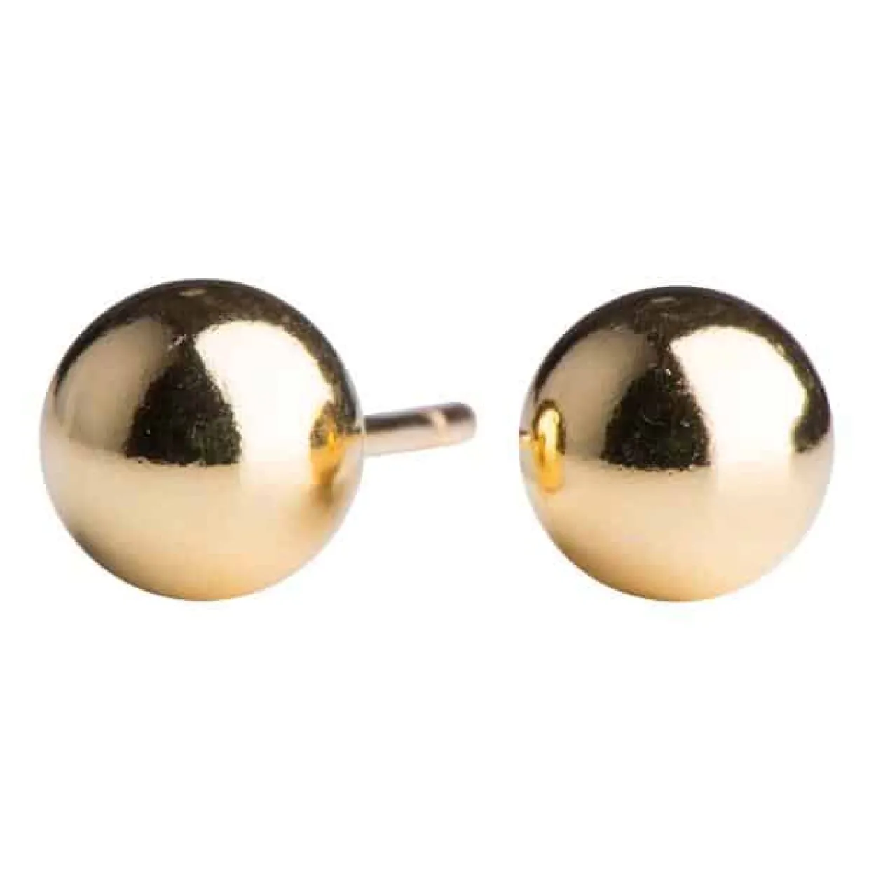 SIERSBØL ØRERINGE SØLV FORGYLDT KUGLE 6 MM - 30252565900
