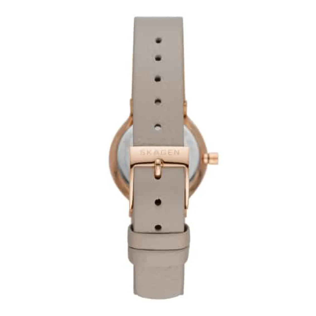 SKAGEN FREJA LILLE UR DAME ROSA MED LÆDERREM - SKW3005