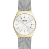 SKAGEN GRENEN UR HERRE 2 FARVET MED MESH LÆNKE - SKW6816
