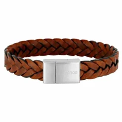 SON OF NOA ARMBÅND BRUN KALV MED STÅL LÅS - 80970269219