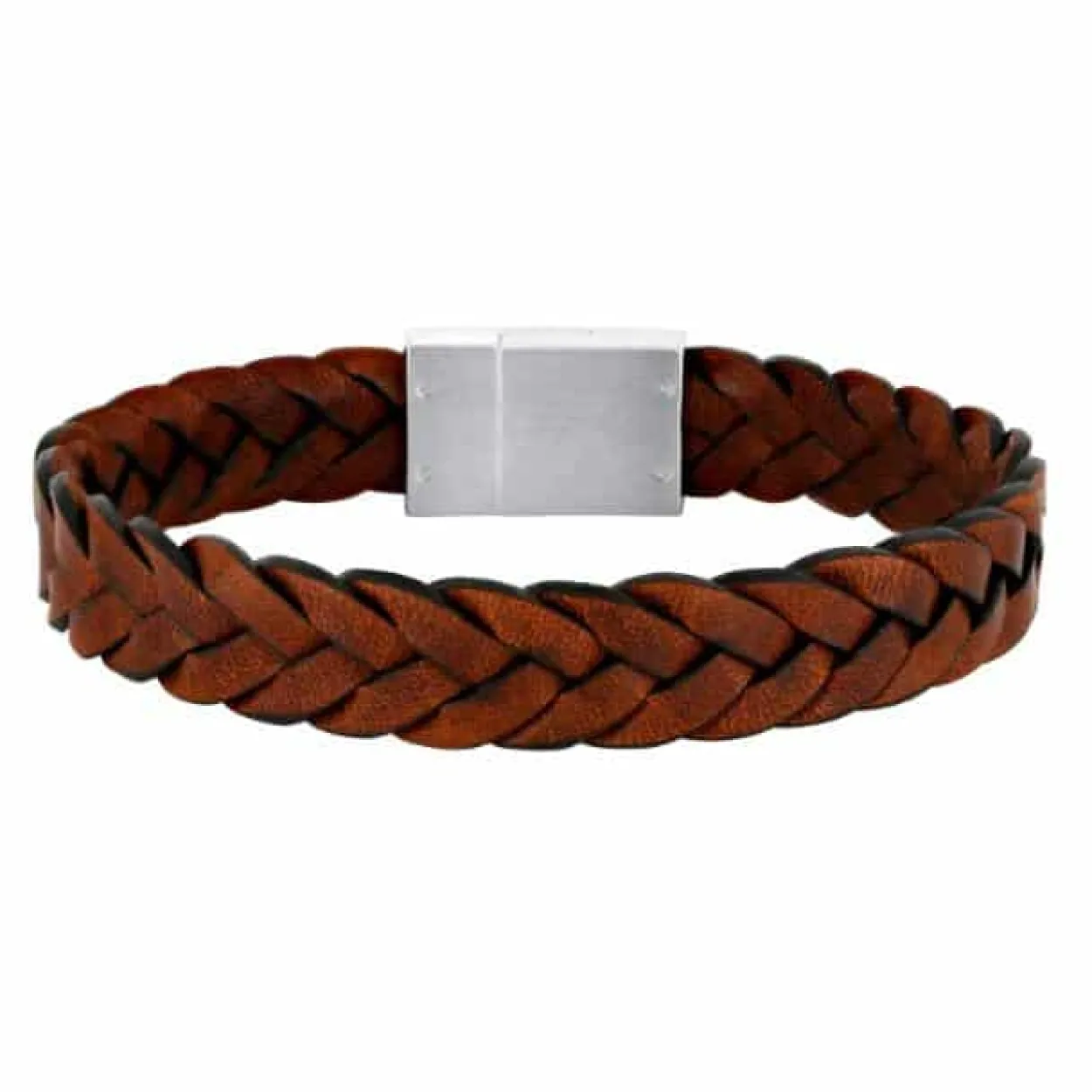 SON OF NOA ARMBÅND BRUN KALV MED STÅL LÅS - 80970269219