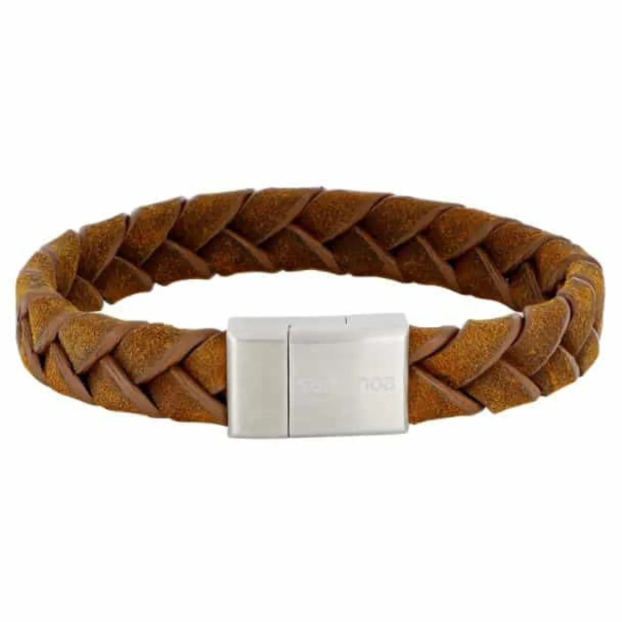 SON OF NOA ARMBÅND BRUN LÆDER MED STÅL LÅS 21 CM - 80970239221