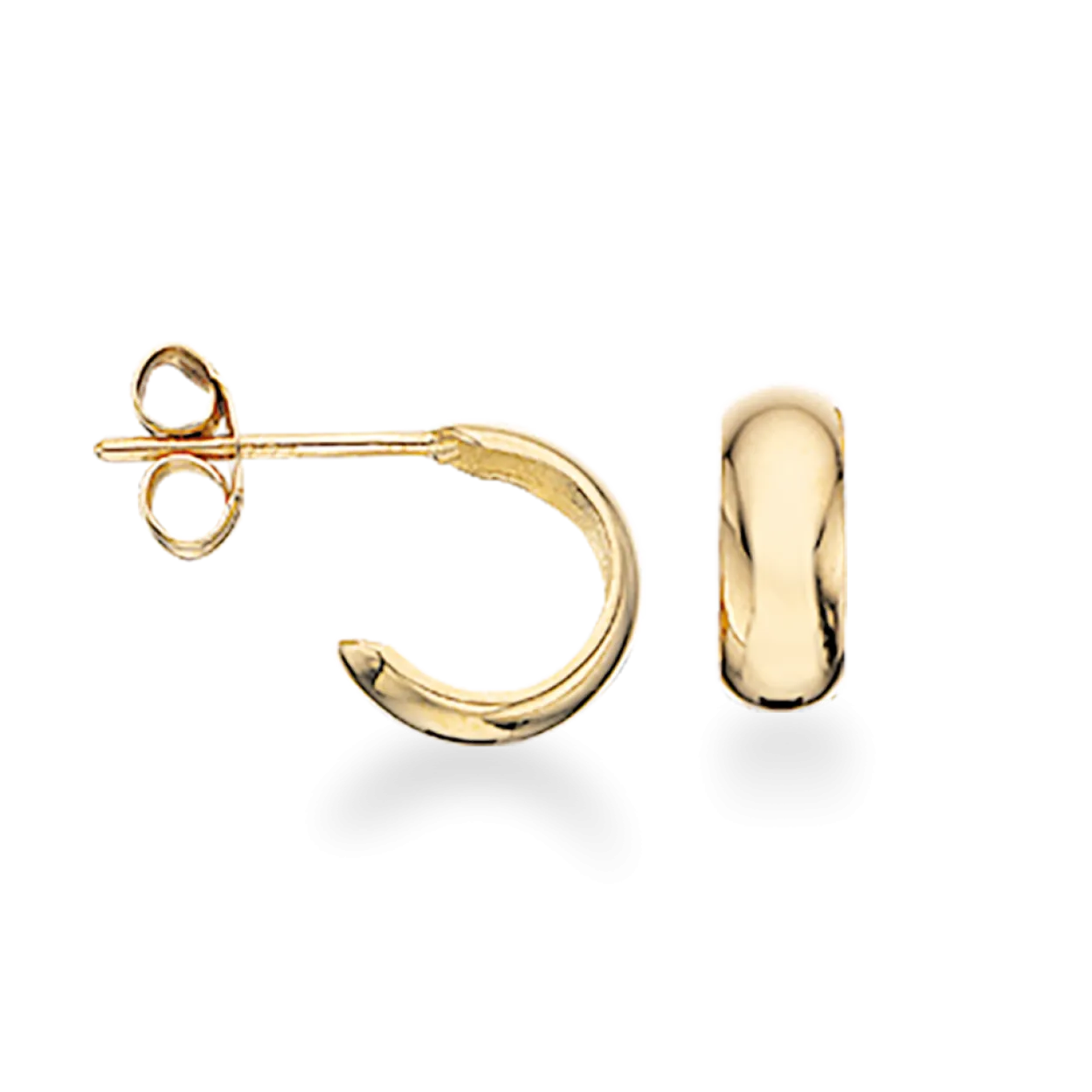 SROUPLES 8 KARAT GULD ØRERINGE HALV CREOL - 119163
