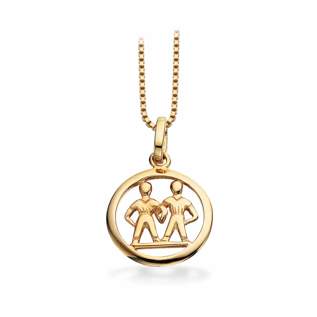 SROUPLES VEDHÆNG I 8KT MED STJERNETEGN TVILLING - 3203-06