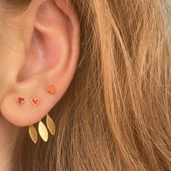 STINE A LOVE HEART ØRERING RØD -1181-02-RED