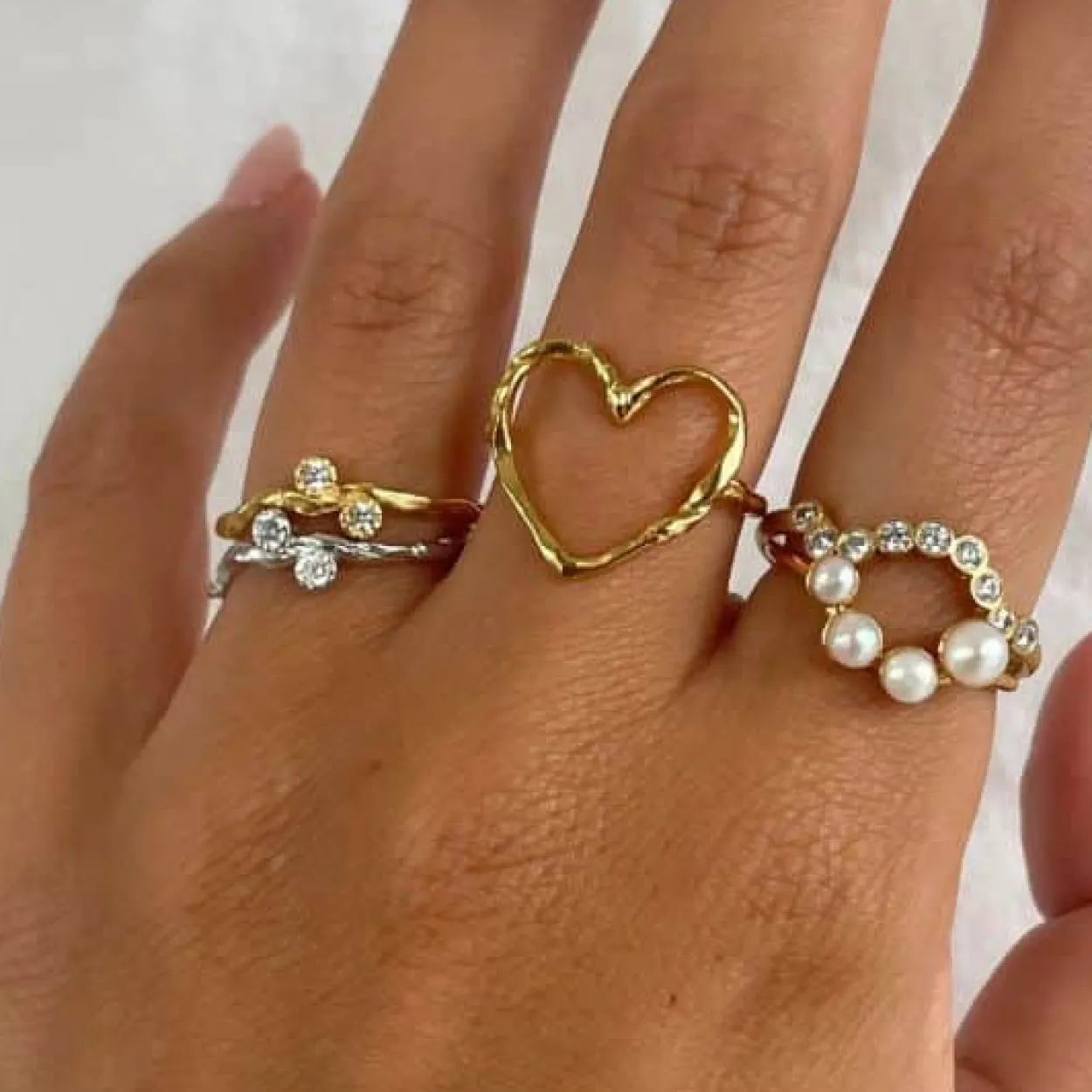 STINE A PEARL BERRIE RING SØLV MED FERSKVANDSPERLER - 4055-00