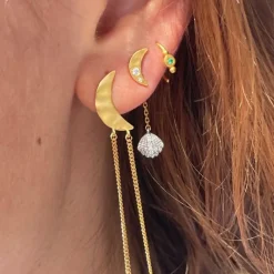 STINE A PETIT BELLA MOON ØRERING SØLV FORGYLDT - 1281-02-S