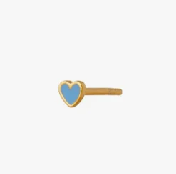 STINE A PETIT LOVE HEART ØRERING SØLV FORGYLDT - 1181-02-Light Blue