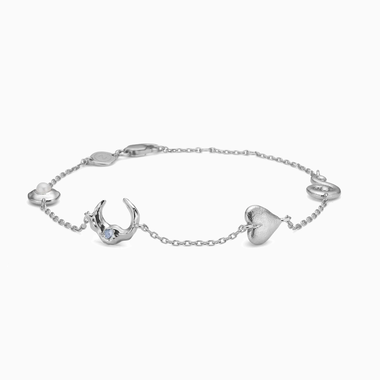 STUDIO Z CASCADE ARMBÅND SØLV MED STEN OG PERLE - 7157875
