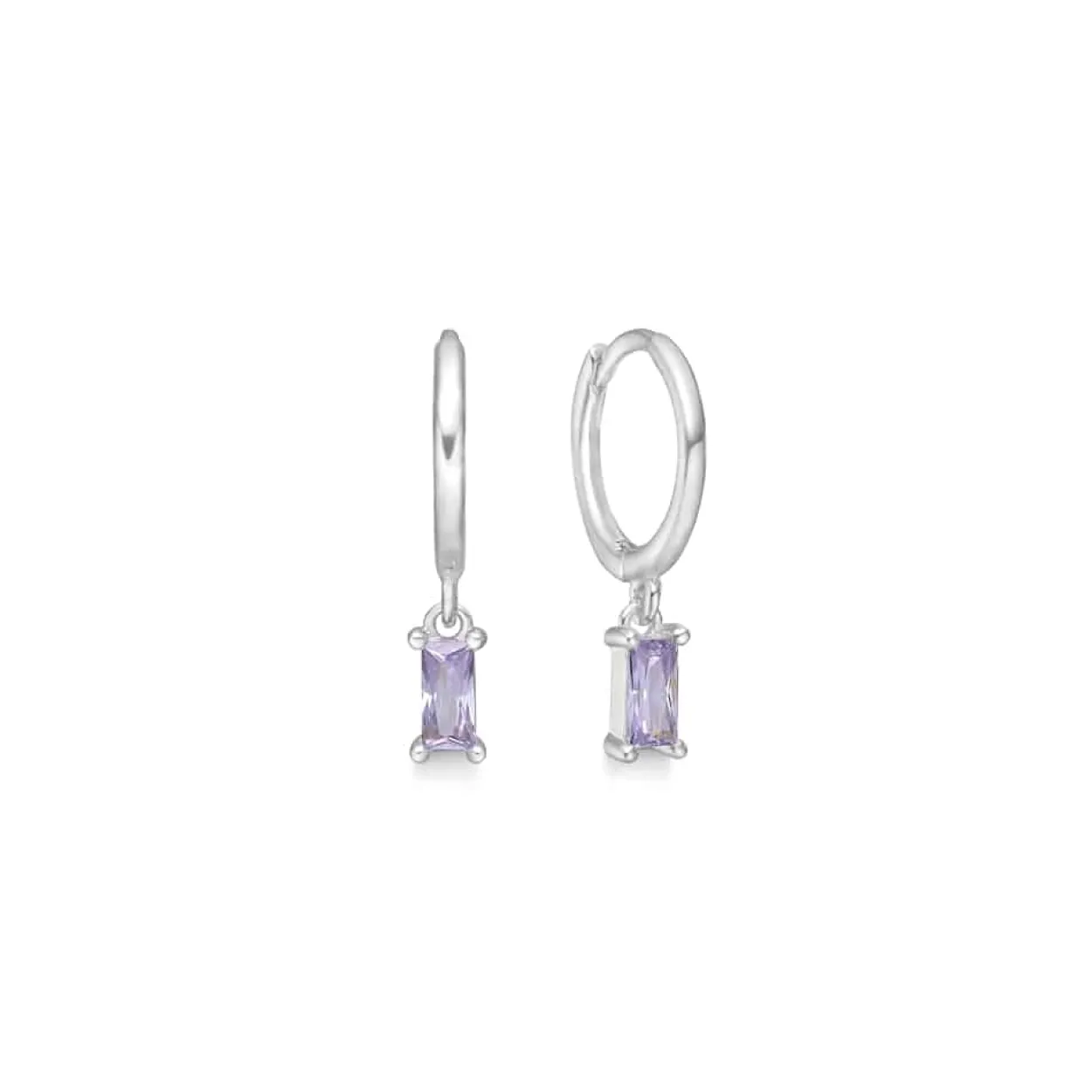 STUDIO Z LILAC INFINITY ØRERINGE SØLV MED LILLA ZIRKONIA - 8117428