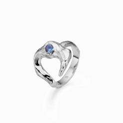STUDIO Z LUNAR RING SØLV MED BLÅ STEN – 7147881