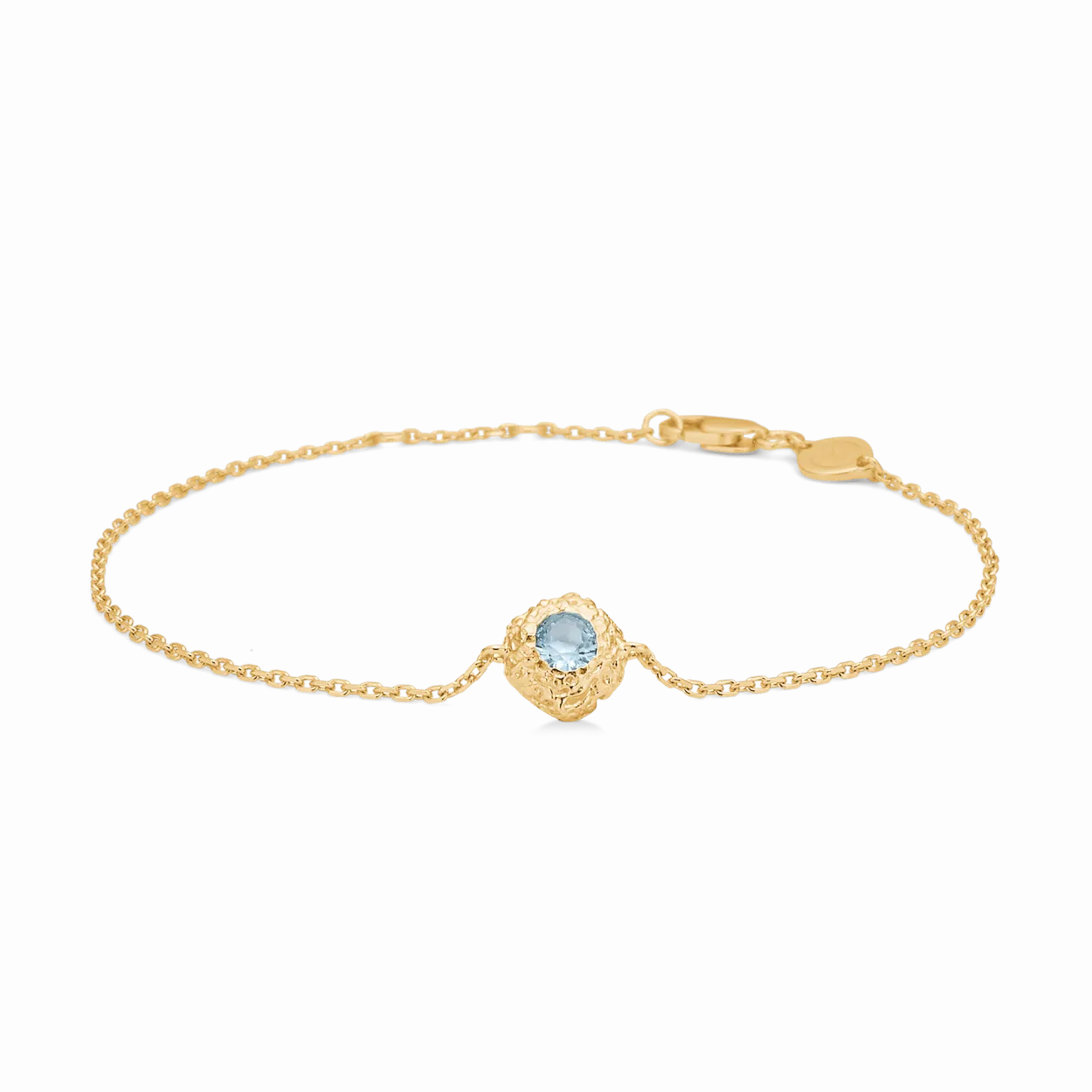 STUDIO Z WILD CLIFF SØLV FORGYLDT ARMBÅND MED BLÅ ZIRKON - 7257911