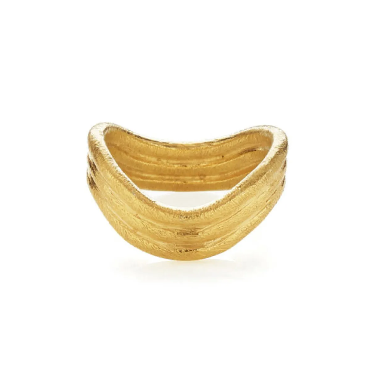 SUSANNE FRIIS BJØRNER RING SØLV FORGYLDT EGYPTISK INSPIRERET STR 54- 1693-2
