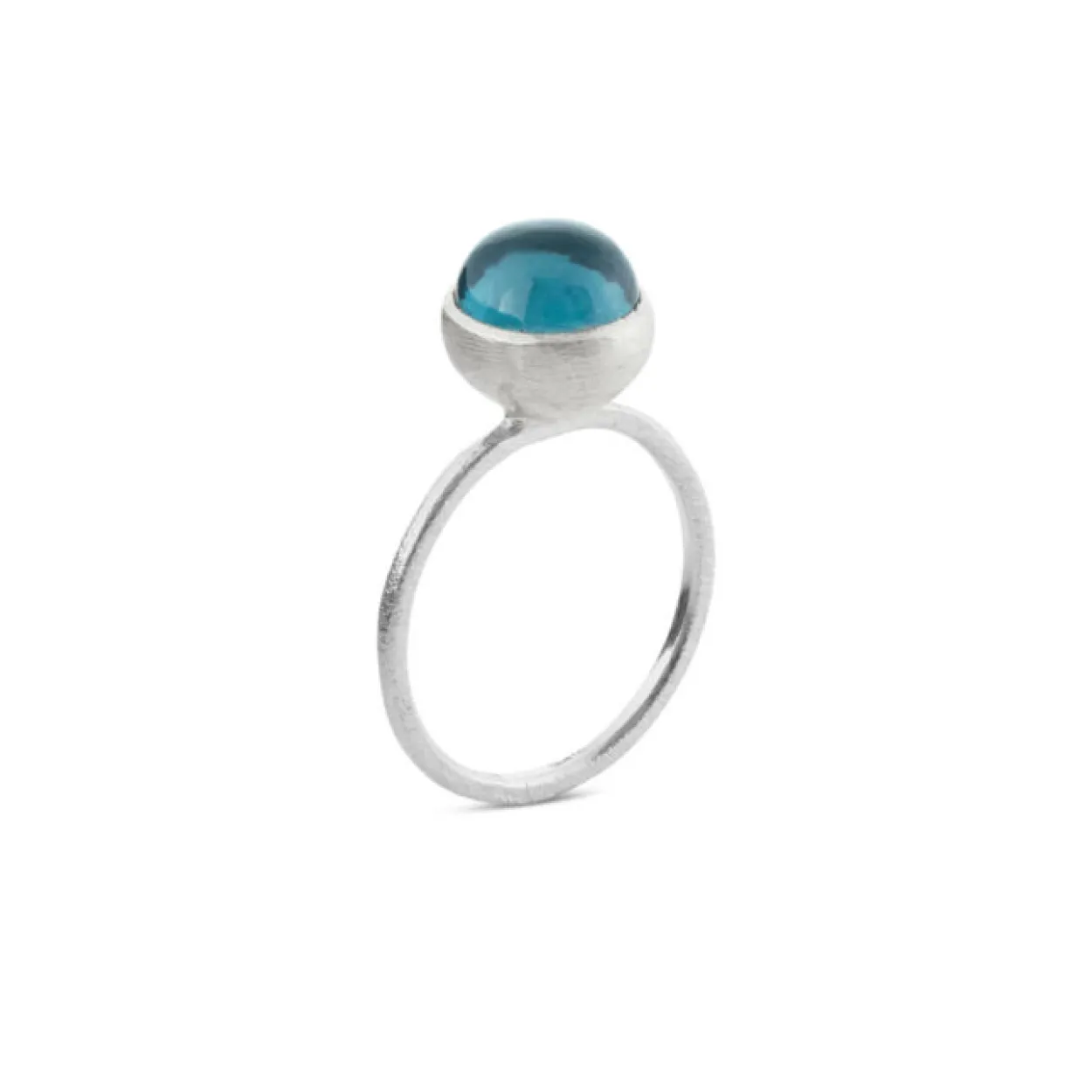 SUSANNE FRIIS BJØRNER RING SØLV MED 8MM LONDON KRYSTAL- 1692-1-174