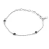 SUSANNE FRIIS BJØRNER SØLV ARMBÅND SORT AGAT - 1585-1-101