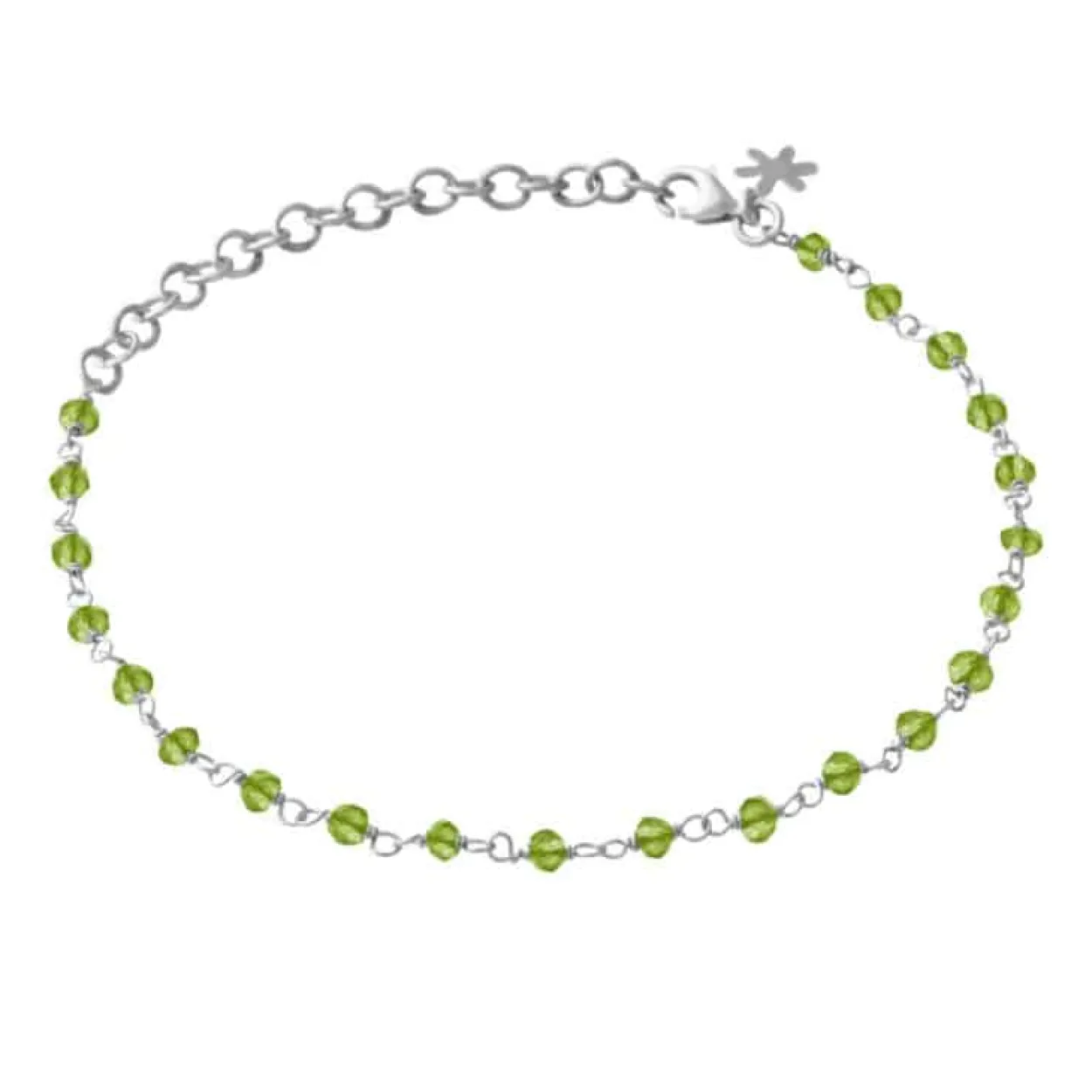 SUSANNE FRIIS BJØRNER SØLV ARMBÅND MED PERIDOT - 1433-1-135
