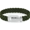 TOMMY HILFIGER FLAT BRAIDED ARMBÅND FLETTET GRØN LÆDER - 2790518