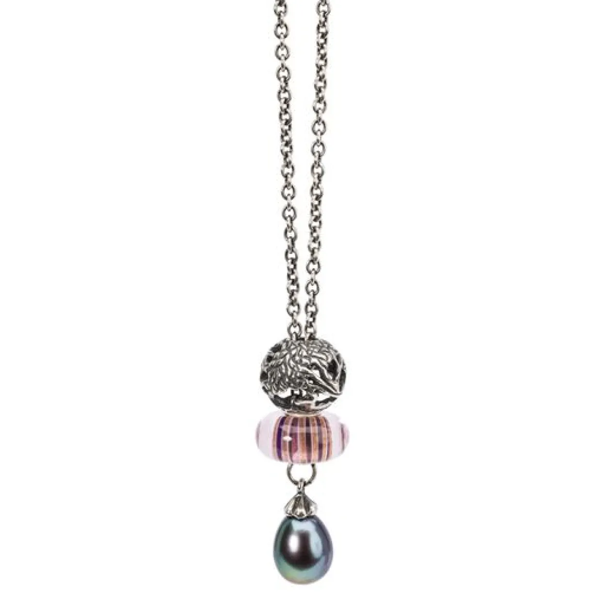 TROLLBEADS GLASKUGLE STJERNESTØV STRIBE - TGLBE-10425
