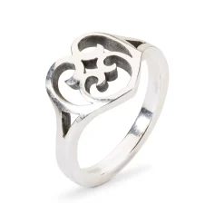 TROLLBEADS HJERTERYTME RING SØLV STØRRELSE 56 - TAGRI-00478