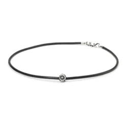 TROLLBEADS LÆDERKÆDE SORT U/LÅS 42 CM - TLENE-00003