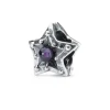 TROLLBEADS 'STJERNE AF RO' SØLV KUGLE MED AMETYST - TAGBE-00221