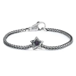 TROLLBEADS 'STJERNE AF RO' SØLV KUGLE MED AMETYST - TAGBE-00221